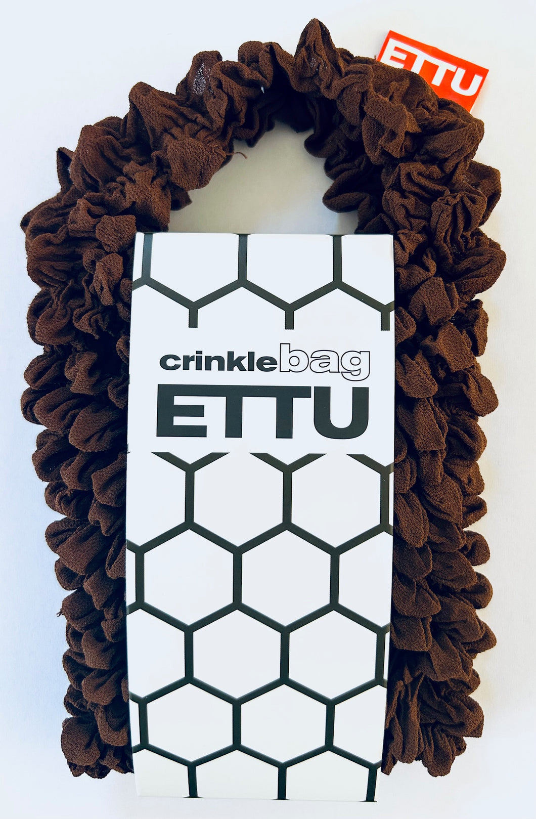 ETTU crinkle bag -  Schokobraun